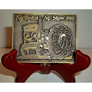 Vintage Northwest Ag Show 1985 Tractor Farm Farming Agriculture Belt Buckle